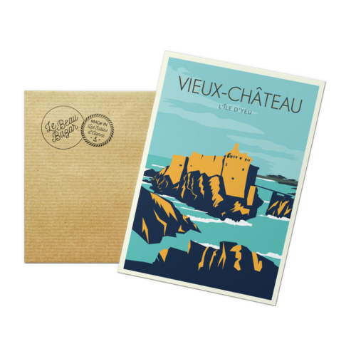 Carte postale ILE D'YEU Vieux Château beau bazar