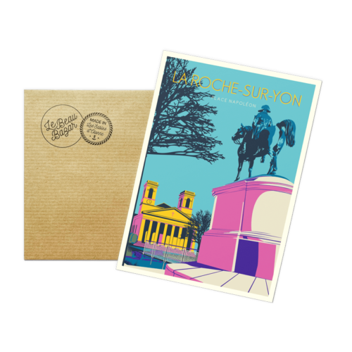 Carte postale LA-ROCHE-SUR-YON Place Napoleon beau bazar