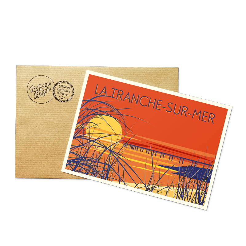 Carte postale LA TRANCHE-SUR-MER Sunset beau bazar