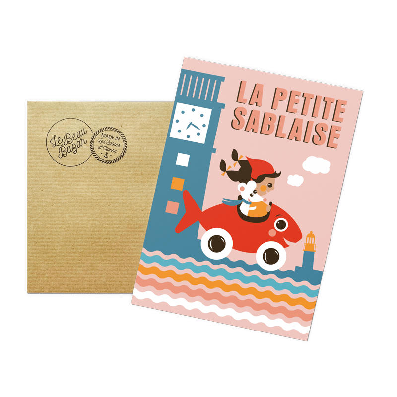 Carte postale LES SABLES D'OLONNE petite sablaise beau bazar