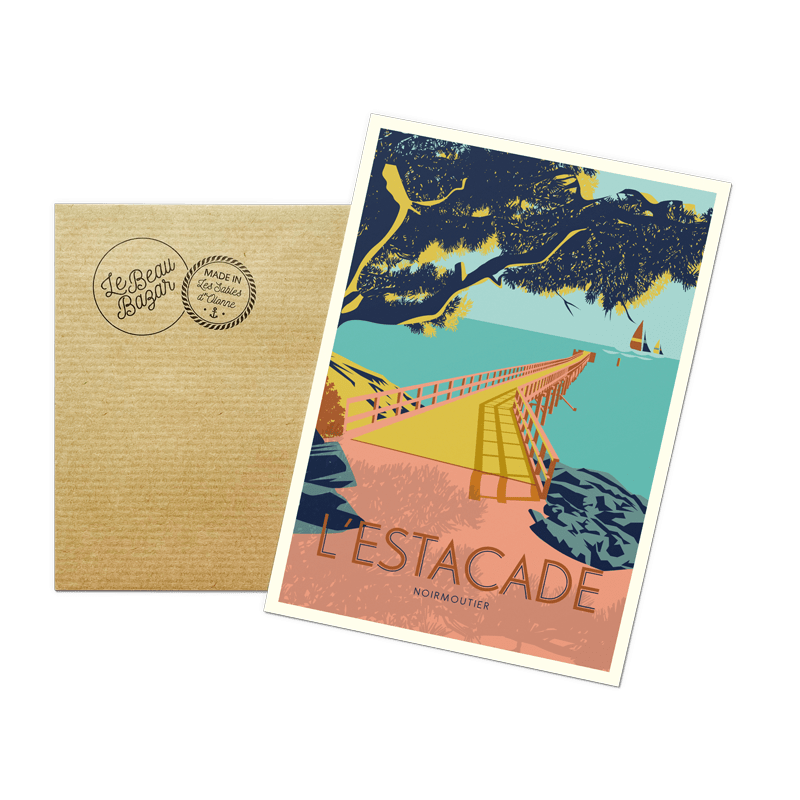 Carte postale NOIRMOUTIER Estacade beau bazar