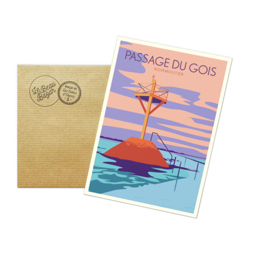 Carte postale NOIRMOUTIER Passage Gois beau bazar