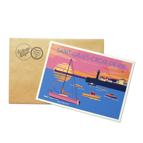 Carte postale SAINT-GILLES-CROIX-DE-VIE Baie Adon beau bazar