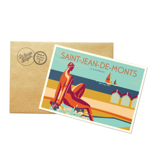 Carte postale SAINT-JEAN-DE-MONTS Baigneuse beau bazar