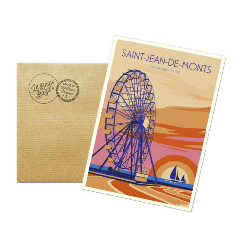 Carte postale SAINT-JEAN-DE-MONTS Grande roue beau bazar
