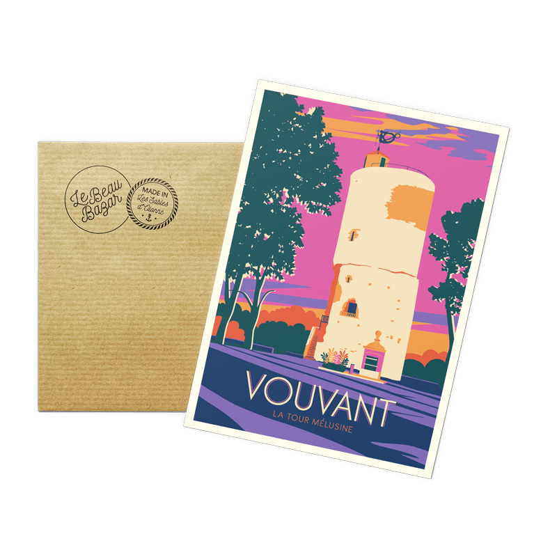 Carte postale VOUVANT Tour Mélusine beau bazar