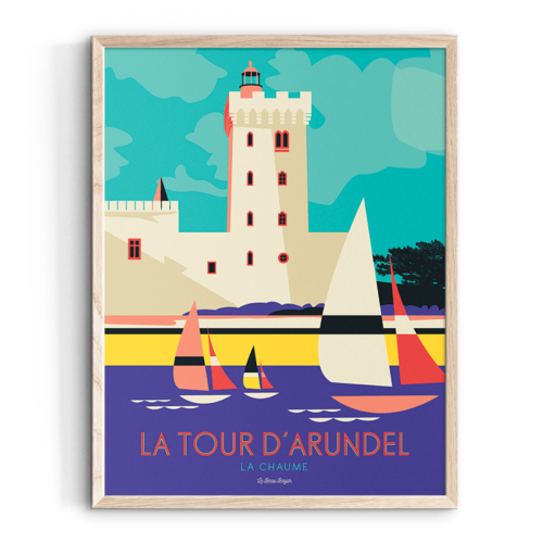 Affiche LES SABLES D'OLONNE tour arundel beau bazar