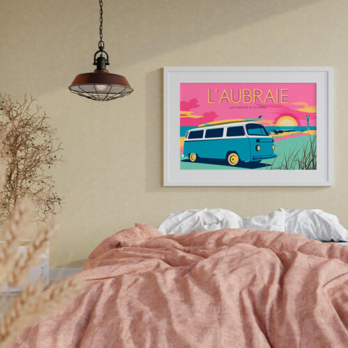 Affiche LES SABLES D'OLONNE aubraie van life beau bazar