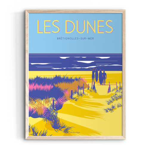Affiche BRETIGNOLLES-SUR-MER Dunes beau bazar