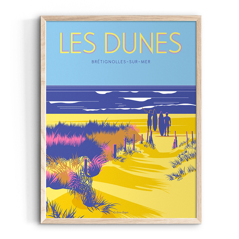 Affiche BRETIGNOLLES-SUR-MER Dunes beau bazar