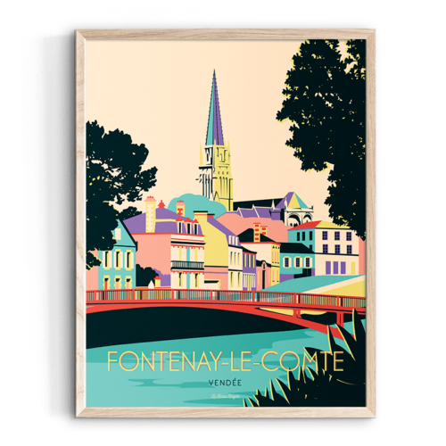 Affiche FONTENAY-LE-COMTE Centre-ville beau bazar