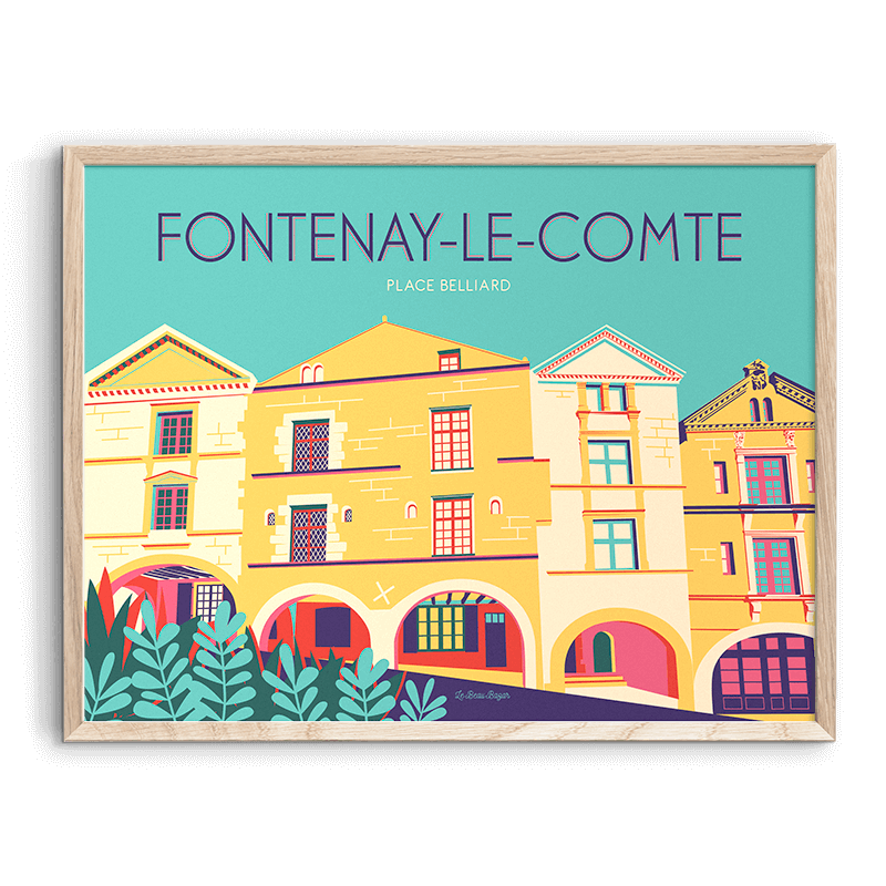 Affiche FONTENAY-LE-COMTE Place Belliard beau bazar