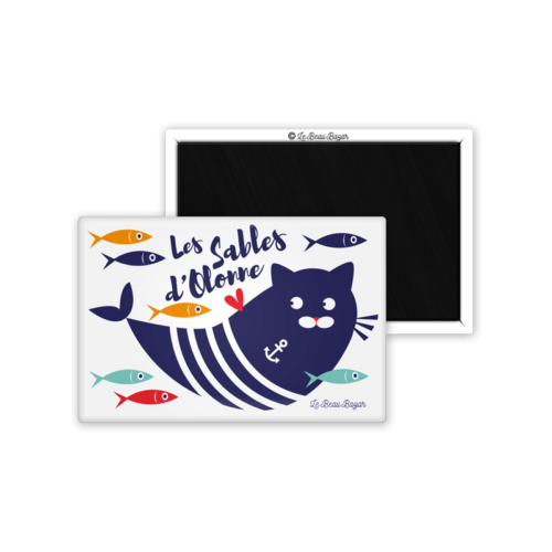 magnet chat poisson sables d'olonne beau bazar