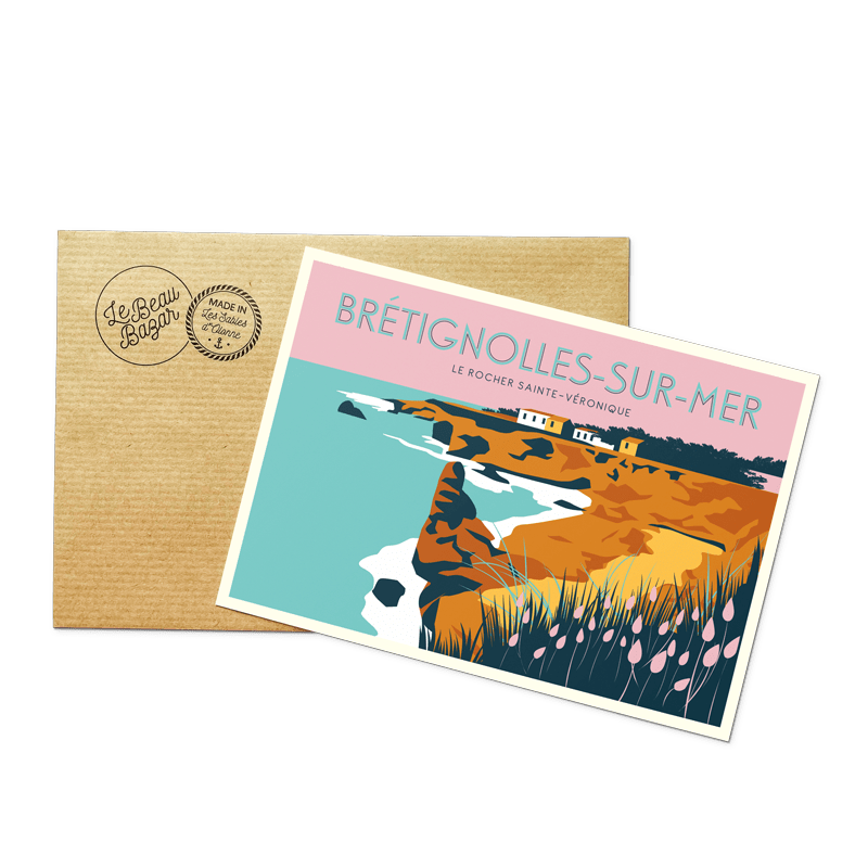 Carte postale BRETIGNOLLES-SUR-MER Rocher Sainte Véronique beau bazar