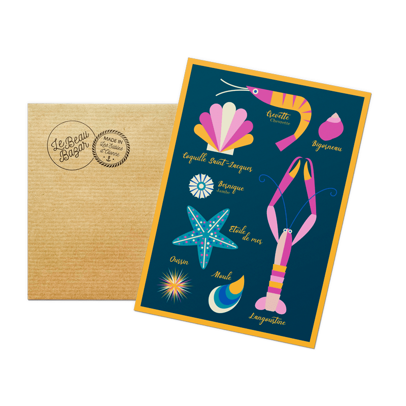 Carte postale Crustacés beau bazar