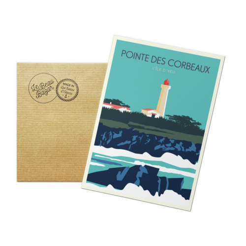 Carte postale ILE D'YEU Pointe corbeaux beau bazar
