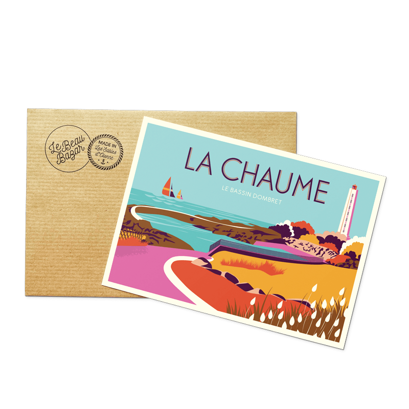 Carte postale LES SABLES D'OLONNE chaume bassin dombret beau bazar