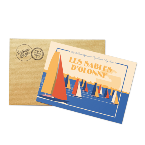 Carte postale LES SABLES D'OLONNE course vendée globe beau bazar
