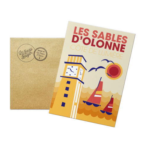 Carte postale LES SABLES D'OLONNE pendule cote lumière beau bazar