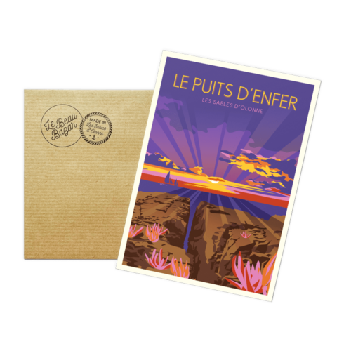 Carte postale LES SABLES D'OLONNE Puits d'Enfer beau bazar