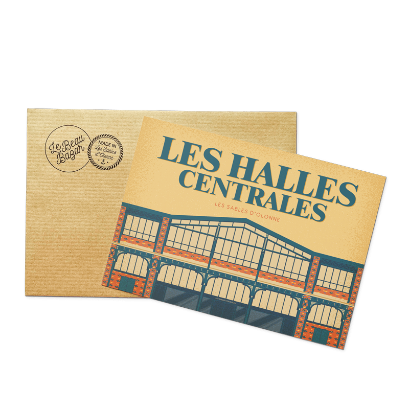 Carte postale LES SABLES D'OLONNE marché Halles centrales beau bazar
