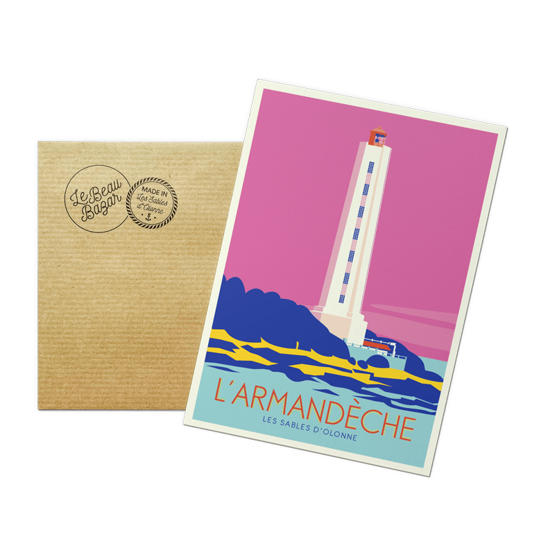 Carte postale LES SABLES D'OLONNE phare armandeche beau bazar