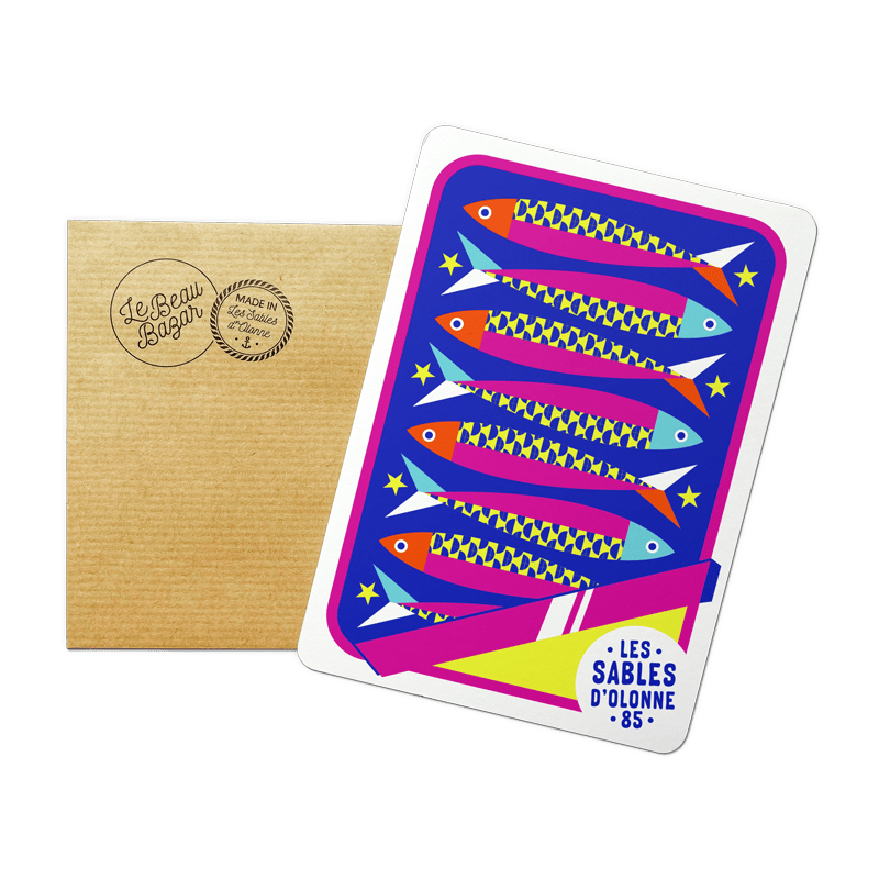 Carte postale LES SABLES D'OLONNE sardines beau bazar