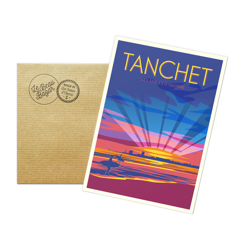 Carte postale LES SABLES D'OLONNE tanchet sunset beau bazar