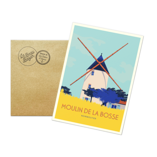 Carte postale NOIRMOUTIER Moulin de la Bosse beau bazar