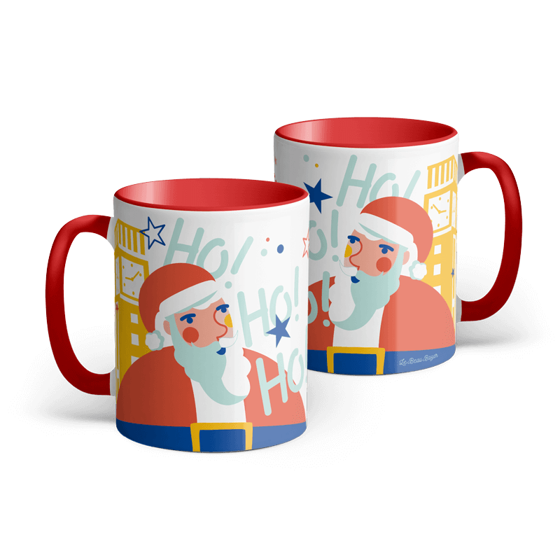 Mug LES SABLES D'OLONNE Père-Noël pendule tasse beau bazar