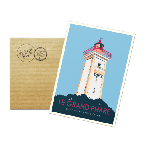 Carte postale SAINT-GILLES-CROIX-DE-VIE grand phare beau bazar