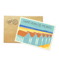 Carte postale SAINT-JEAN-DE-MONTS Cabines – grand plage