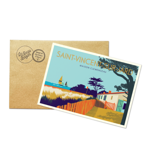 Carte postale SAINT-VINCENT-SUR-JARD Maison Clemenceau beau bazar