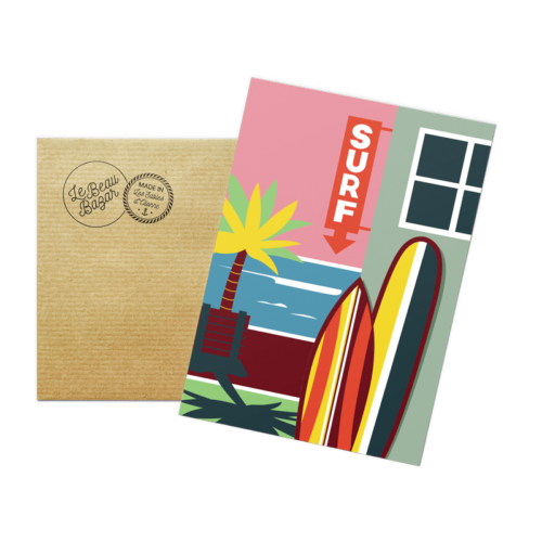 Carte postale Surf beau bazar