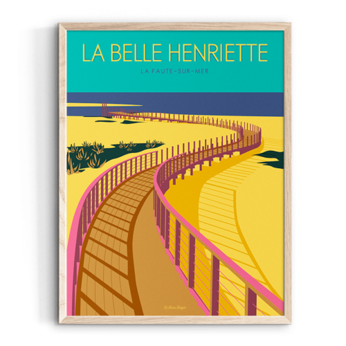 Affiche FAUTE-SUR-MER Belle Henriette beau bazar
