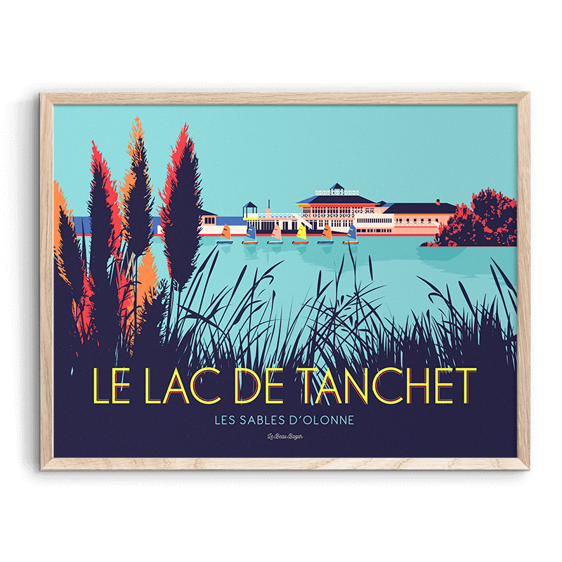 Affiche LES SABLES D'OLONNE Lac Tanchet beau bazar