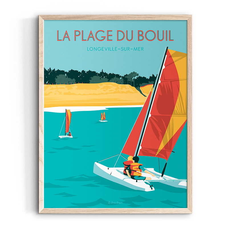 Affiche LONGEVILLE-SUR-MER Plage du Bouil beau bazar