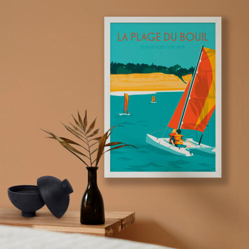 Affiche LONGEVILLE-SUR-MER Plage du Bouil beau bazar