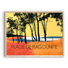 Affiche JARD-SUR-MER Plage de Ragounite