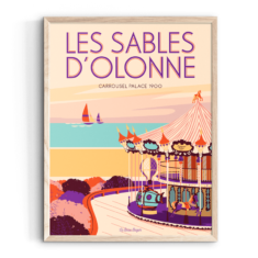 Affiche LES SABLES D’OLONNE Carrousel Palace 1900