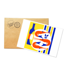 Carte postale AU COMPTOIR Crevettes