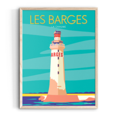 Affiche LES SABLES D’OLONNE Phare des Barges