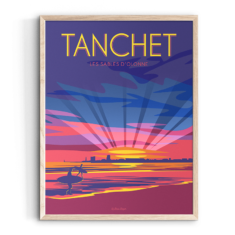 Affiche LES SABLES D’OLONNE Tanchet sunset