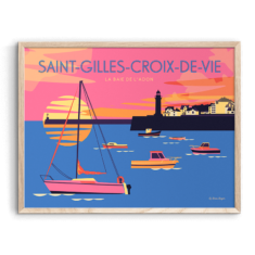 Affiche SAINT-GILLES-CROIX-DE-VIE Baie de l’Adon