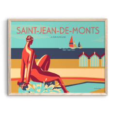 Affiche SAINT-JEAN-DE-MONTS La Baigneuse