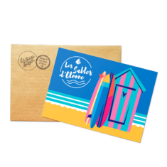 Carte postale LES SABLES D’OLONNE Cabine surf