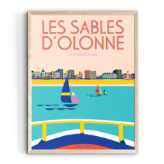 Affiche LES SABLES D’OLONNE La Grande plage