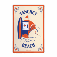 Plaque métal LES SABLES D’OLONNE Tanchet Beach