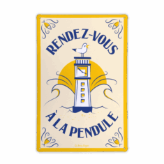 Plaque métal LES SABLES D’OLONNE Rendez-vous à la Pendule