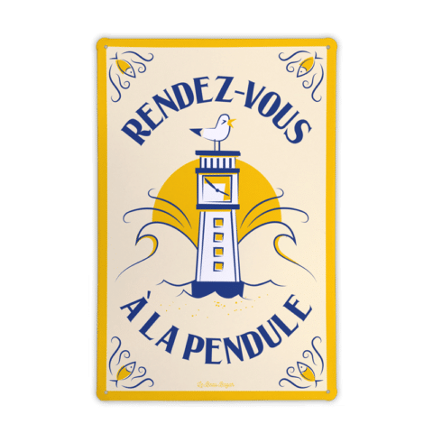Plaque métal LES SABLES D'OLONNE Rendez-vous à la Pendule